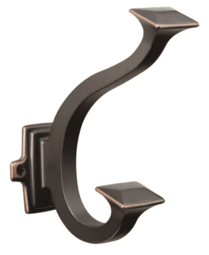 ARTS & CRAFTS COAT HOOK IN ANTIQUE BRONZE OIL RUBBED FINISH P-2155OBHHERSH ARTS & CRAFTS COAT HOOK