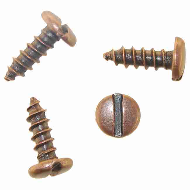 Antique Copper Slotted Screws BM-1012AC Antique Copper Slotted Screws