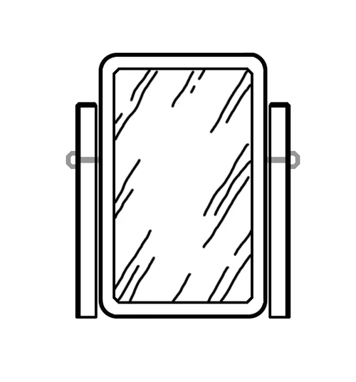 Brass Cheval Mirror Mount Bolts F-567P Brass Cheval Mirror Mount Bolts 1