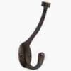OIL RUBBED BRONZE PILL TOP DOUBLE COAT HOOK HERSH-55465ORB
