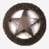 CIRCULAR STAR MEDALLION TACK IN ANTIQUE PEWTER LE-EN620H
