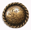 ANT. BRASS FLORAL MEDALLION TACKS LE-EN009L
