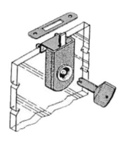 GLASS DOOR LOCK L-1000GLAS