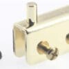 INSET GLASS DOOR HINGE NO BORE HT-87SP PAIR IN BRASS