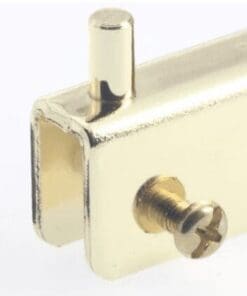 INSET GLASS DOOR HINGE NO BORE HT-87SP PAIR IN BRASS