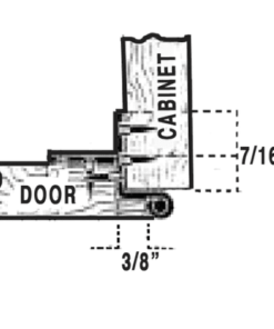 Lipped Cabinet Door Hinges HFHX-365CRD