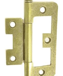 A 2-1/2 INCH FINIAL NON MORTISE HINGE BRASS PLATED BETWEEN DOOR AND CABINET HSFHX-26625P