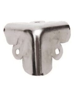 PAIR OF NICKEL PLATED STEEL TRUNK CORNERS DVCL-02241088