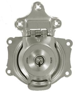 NICKEL PLATED STEEL SPRING LOADED TRUNK LOCK AND 2 KEYS OBG-3NP