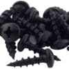 HRSH-147-8X58BLACK BLACK PAN HEAD SCREWS, 50 COUNT