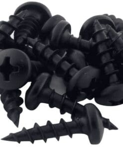 HRSH-147-8X58BLACK BLACK PAN HEAD SCREWS, 50 COUNT