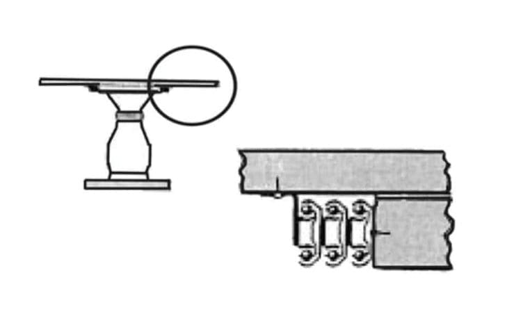 Double Acting Pedestal Table Slide D-768U Double Acting Pedestal Table Slide