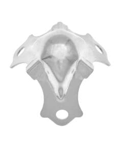 SMALL NICKEL PLATED STEEL TRUNK CORNER OBF-4NP