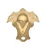 SMALL BRASS PLATED TRUNK CORNER OBF-4BP D-4414