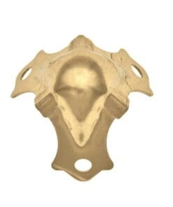 SMALL BRASS PLATED TRUNK CORNER OBF-4BP D-4414