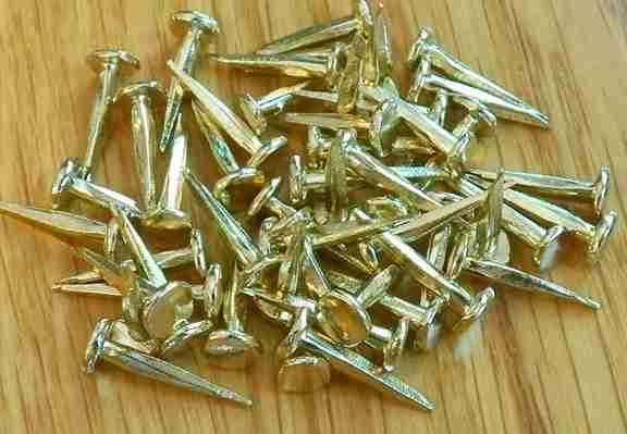 Brass Plated Trunk Nails K-TKT9 Brass Plated Trunk Nails
