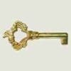 FURNITURE KEY VICTORIAN SOLID BRASS B-1983