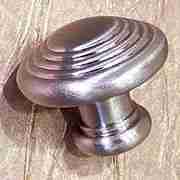 DECO DRAWER PULL KNOB ART DECO IN SATIN NICKEL P-3103-SNHERSH