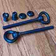 CHEVAL SWIVEL MIRROR MOUNT SCREW BOLT FASTENER SET BLACK POWDER COAT M6-BLHRSH