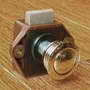 Boat RV Cabinet Push Button Latch Lock In Polished Brass L-9291-P