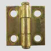 BRASS PLATED STEEL FLAT BUTT HINGE 1 X 1 INCHES D-1663