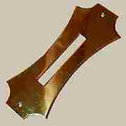 BANK COIN SLOT PLATE POLISHED BRASS ARCH CUT B-9851