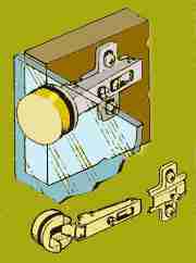 OVERLAY GLASS DOOR HINGE BRASS FULL OVERLAY FOR 26MM HOLE H-913010P