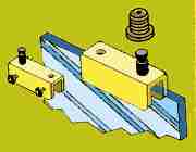 Inset Glass Door Hinge H-500SNAPP Pair in Brass