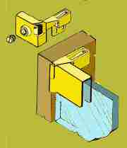 INSET GLASS DOOR HINGE HT-1027P PAIR IN BRASS