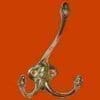 SOLID CAST BRASS TRIPLE COAT HALL TREE HOOK B-0911