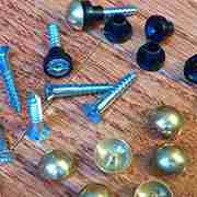 MIRROR MOUNT SCREW SET BRASS XMS-801P THROUGH THE HOLE TYPE