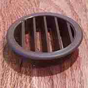 ROUND VENT GROMMET INSERT VENTILATION GRILL BROWN HC-6435-058 2-1/2 INCH NYLON
