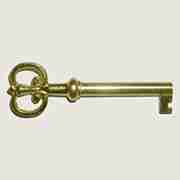 BRASS PLATED FURNITURE KEY D-1980 L-252KEYP