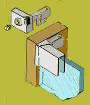 INSET GLASS DOOR HINGE HT1027K PAIR IN CHROME