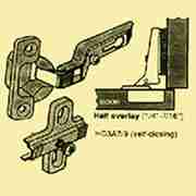 EURO CONCEALED CUP HINGE HALF OVERLAY MINI HINGE HC-3A7-9N