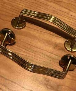 ART DECO DRAWER PULL TRUNK HANDLE BRASS POLISHED SOLID BRASS PULL TR-T90180P