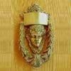DEMETER GREEK GODDESS DOOR SOLID BRASS KNOCKER CIRCA 1890S VICTORIAN DESIGN SOLID BRASS TR-B2510P