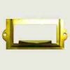 BRASS PLATED FILE LABEL CARD HOLDER FINGER PULL D-3119
