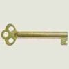 FURNITURE LOCK KEY BRASS PLATED STEEL FURNITURE D-1927