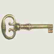 ANTIQUE SKELETON FURNITURE KEY B-1960