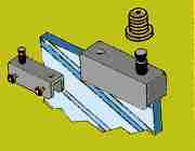 INSET GLASS DOOR HINGE H-501SNAPS PAIR IN BLACK