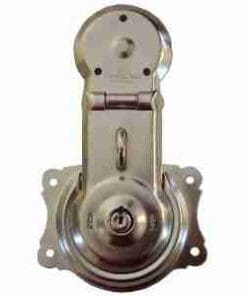 NICKEL PLATED STEEL TRUNK LOCK AND TWO KEYS FLUSH MOUNT OBG-1NP