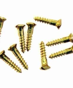 BRASS OVAL HEAD SLOTTED WOOD SCREWS 5 X 5/8 20 COUNT POLISHED BM-1010PB