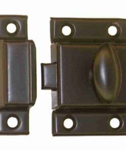 VINTAGE TURN LATCH FOR CUPBOARD CABINET OIL RUBBED BRONZE STAMPED STEEL 2-1/8 BM-1618OB