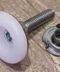 NICKEL GLIDE WITH WHITE NYLON GLIDE FOOT AND BOLT GFS11814WN