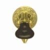 EASTLAKE VICTORIAN BLACK WOOD AND STAMPED BRASS TEAR DROP PULL BM-1270PB