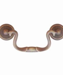 ANTIQUE BRASS FINISH QUEEN ANNE STYLE CHIPPENDALE DRAWER PULL 3 INCH CENTERS BM-1326AB