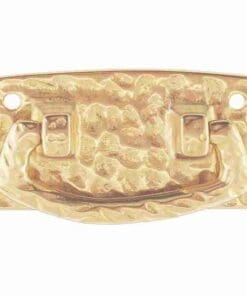 HAMMERED POLISHED BRASS ARTS AND CRAFTS MISSION STYLE DRAWER PULL D525HERSH BM-1111PB