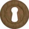 Round Walnut Keyhole Cover