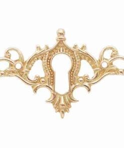 CAST BRASS VICTORIAN KEYHOLE COVER POLISHED BRASS BM-1212PB